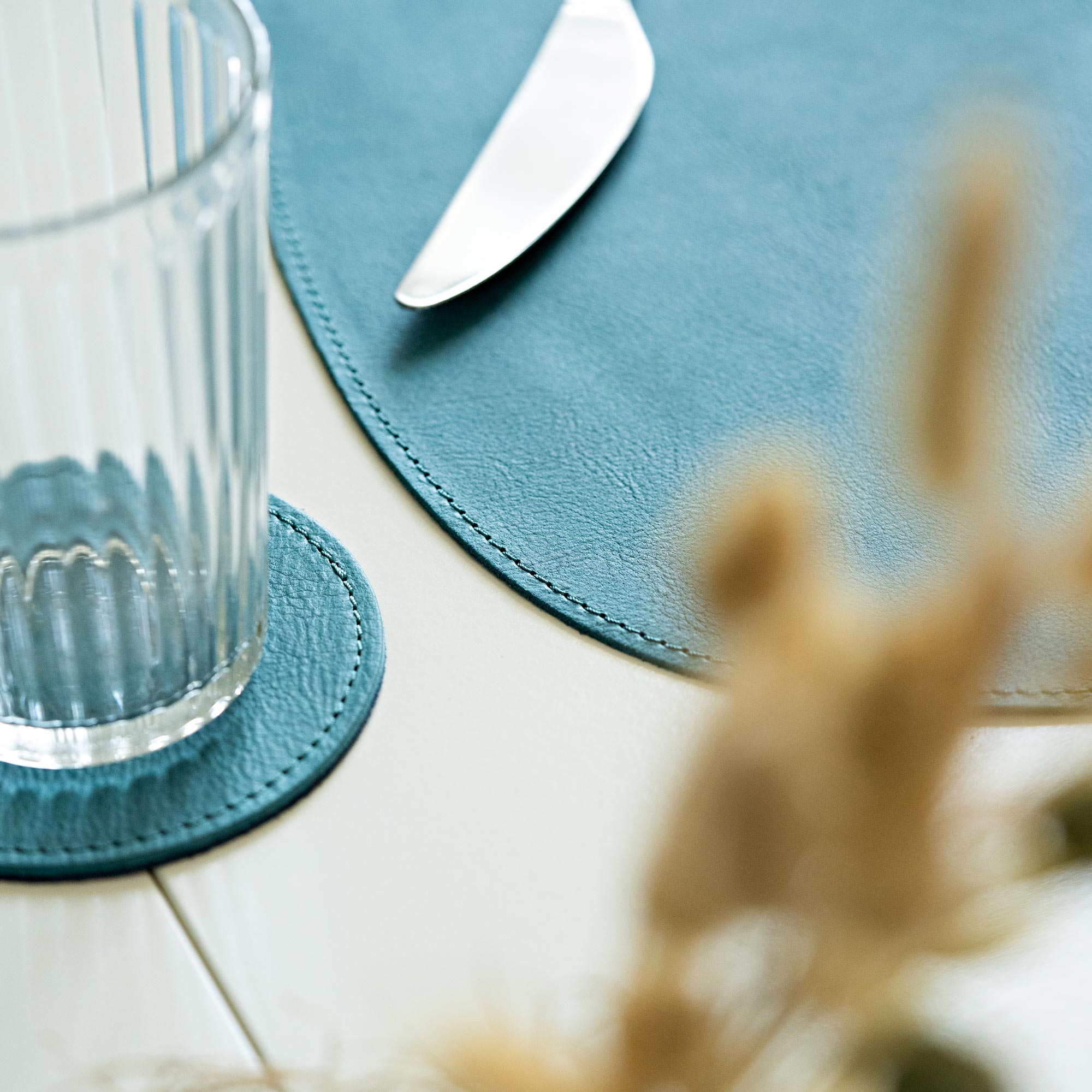 Genuine leather placemat "Organic"