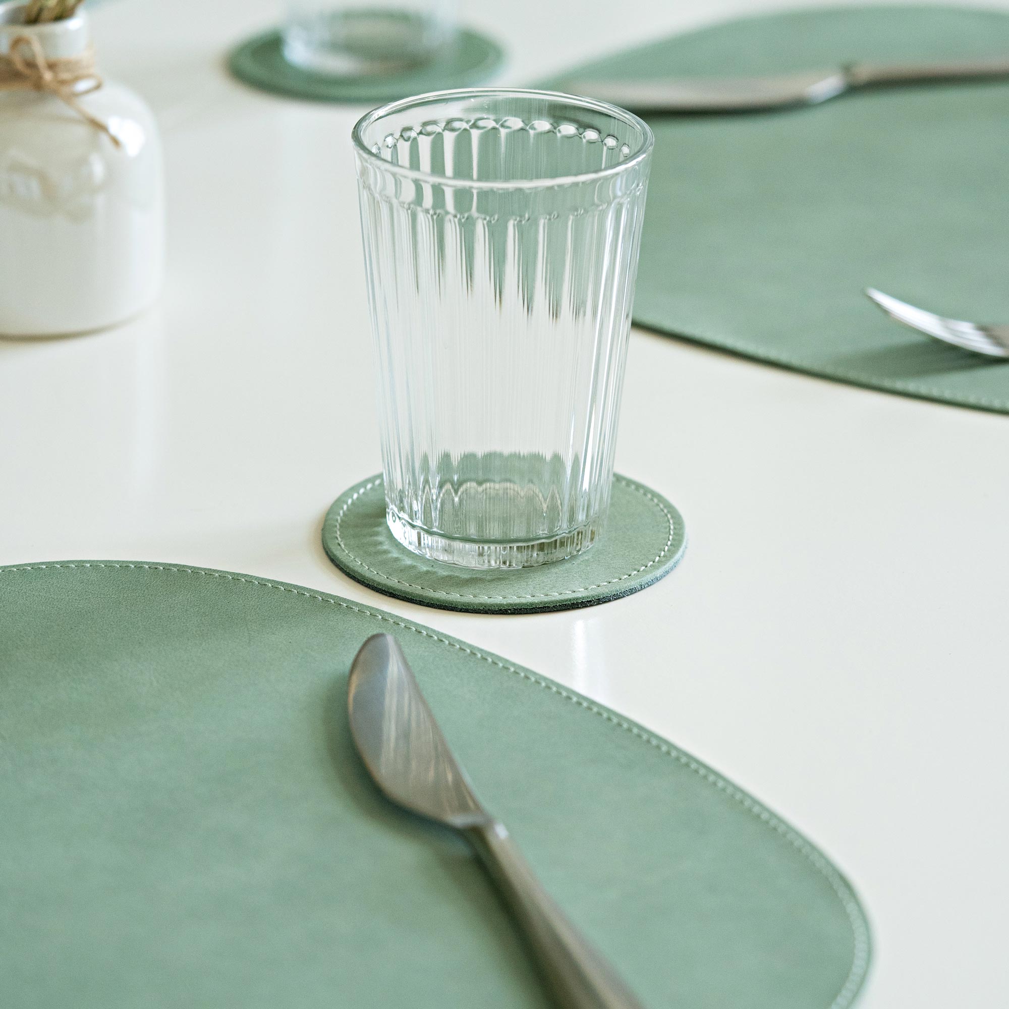 Genuine leather placemat "Organic"