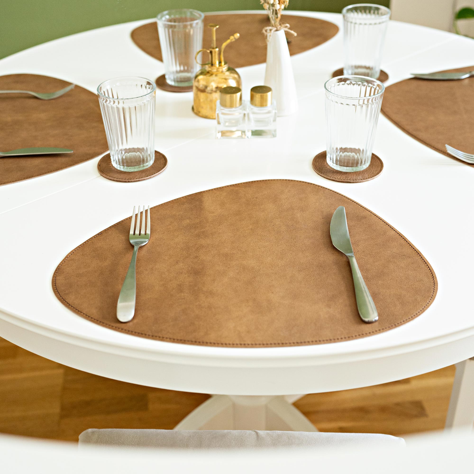 Genuine leather placemat "Organic"