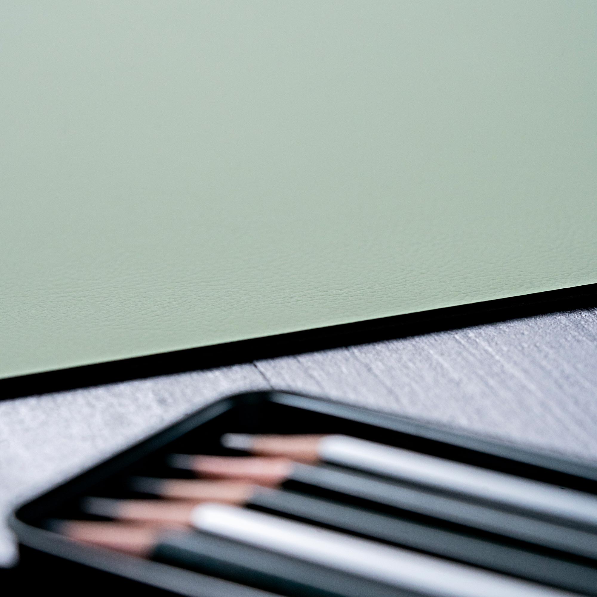 Desk pad made of recycled leather