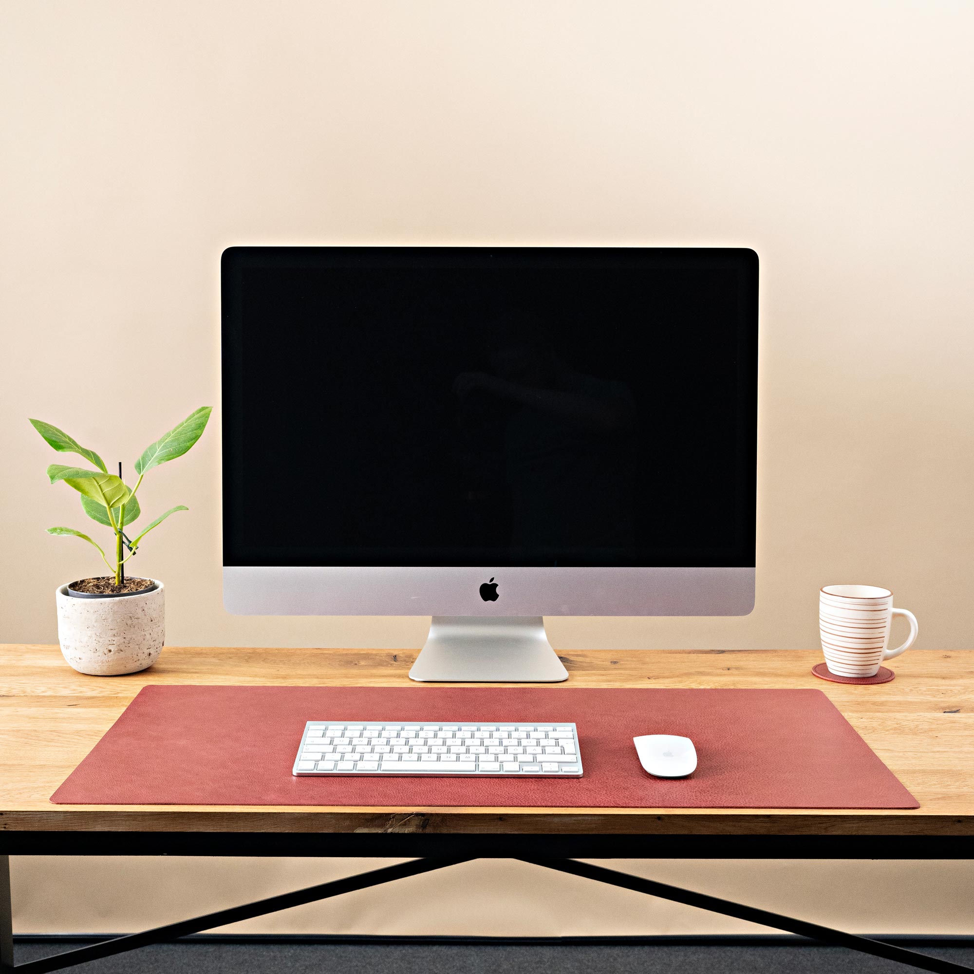 Desk pad leather natural