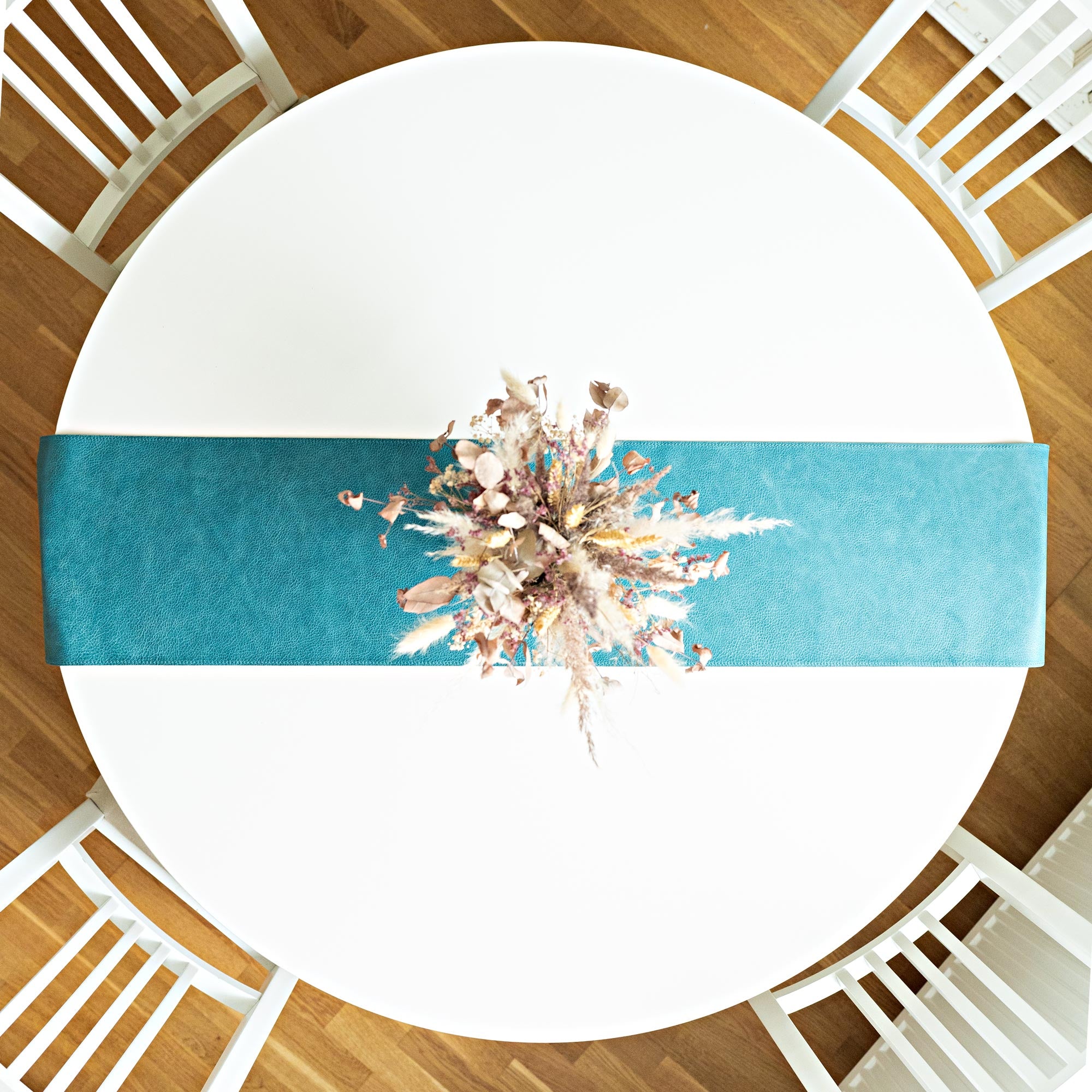 Genuine leather table runner