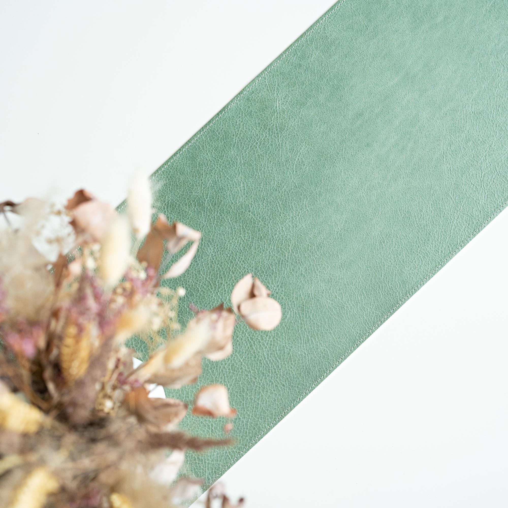 Genuine leather table runner