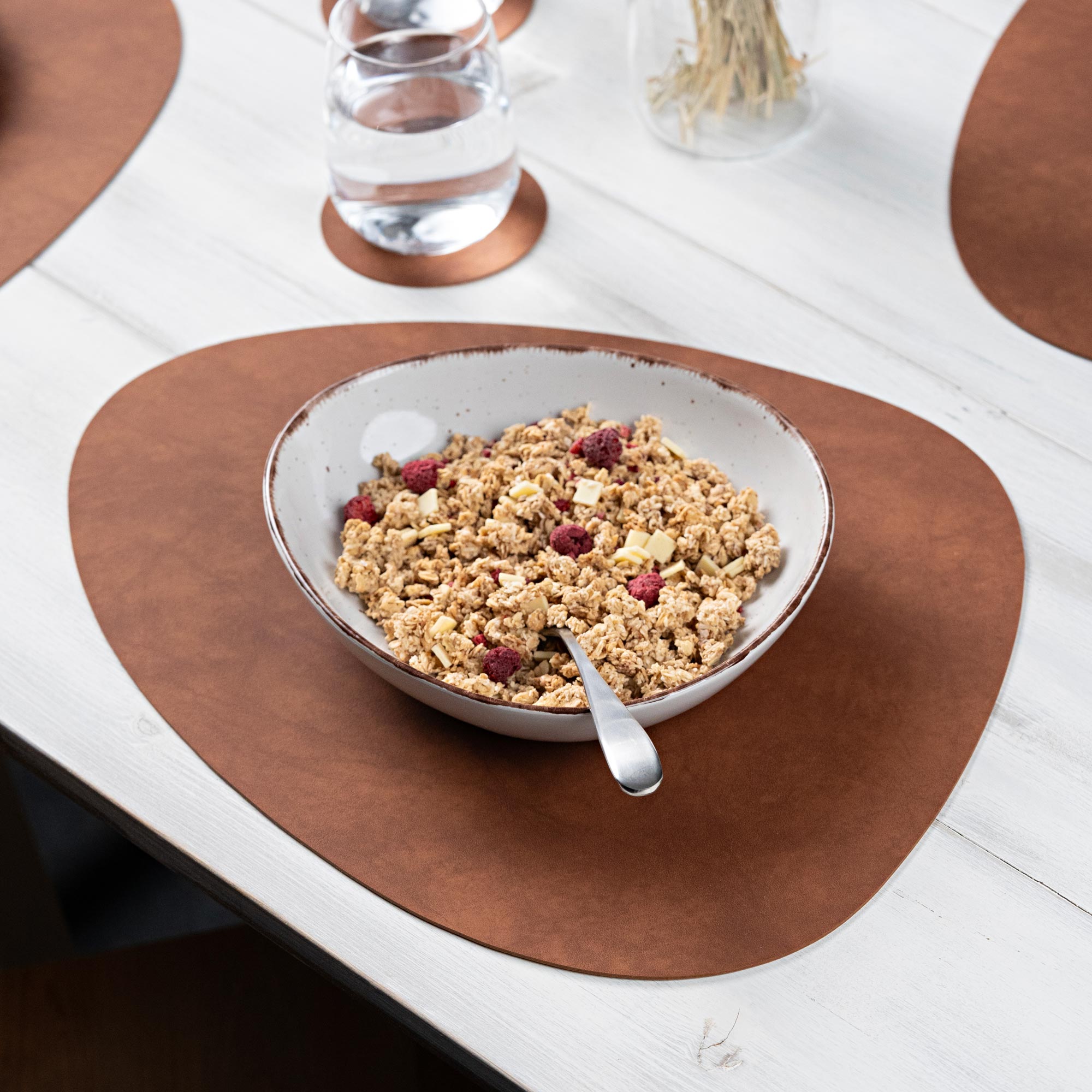 Recycled leather placemat "Organic"