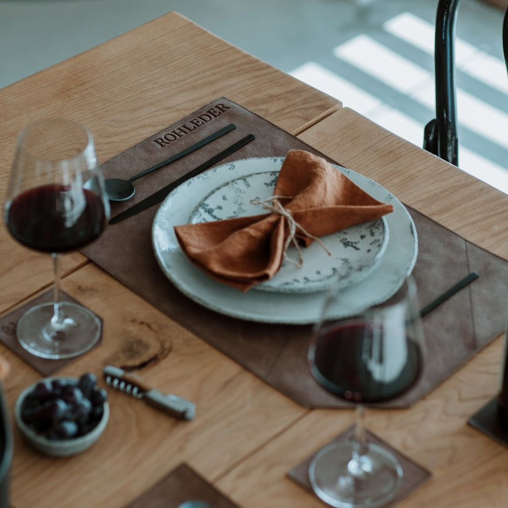 Genuine leather placemat "Design"