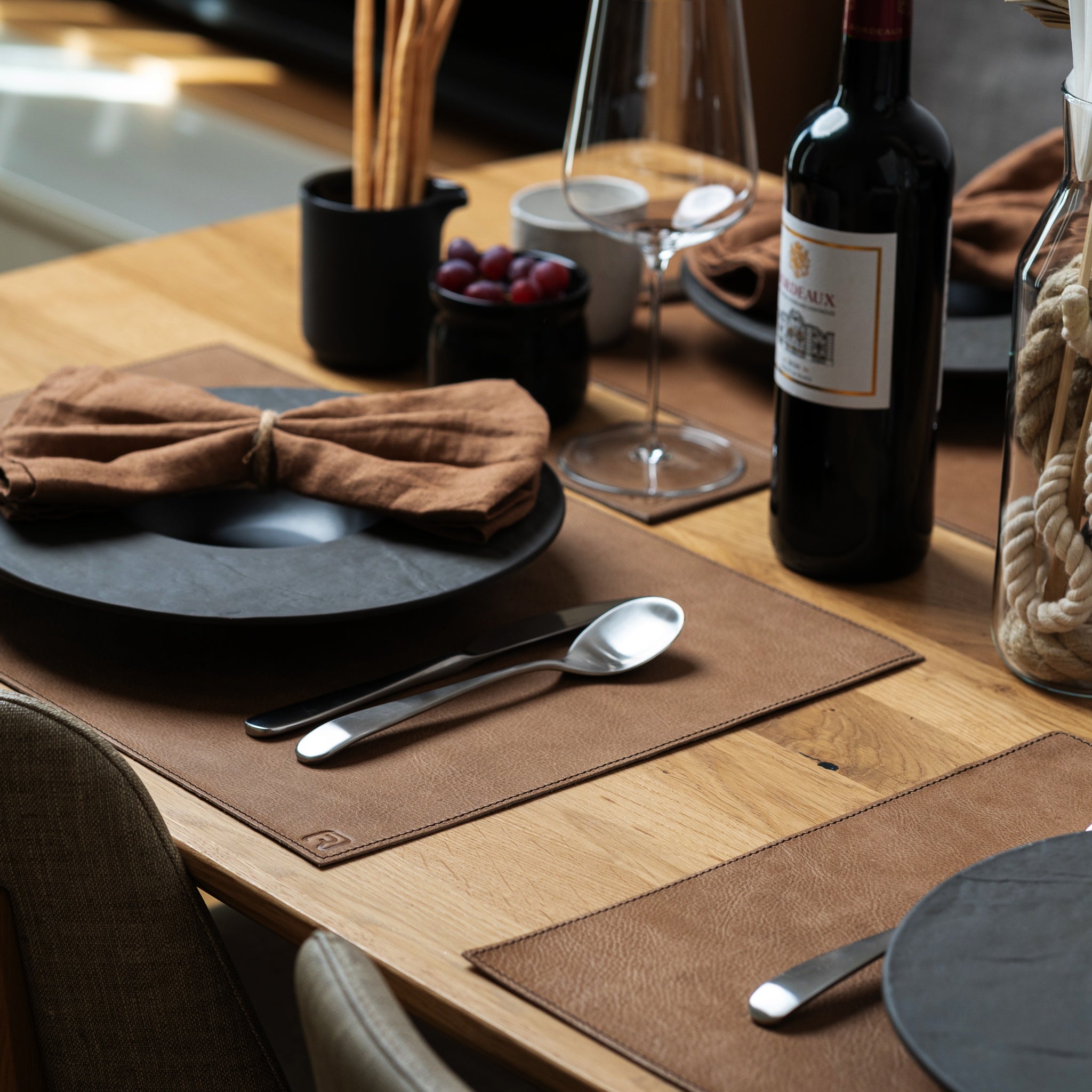 Genuine leather placemat "Rectangular"