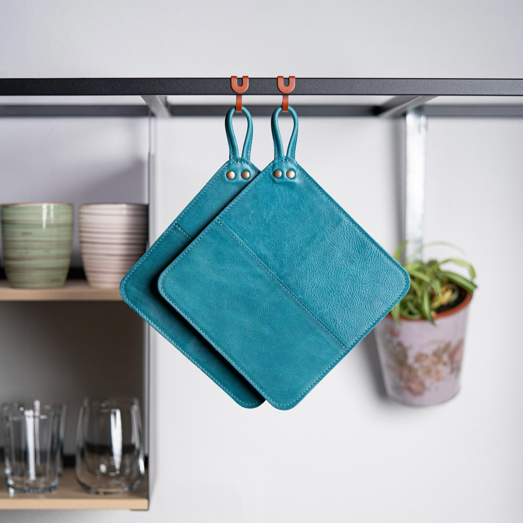 Leather potholders