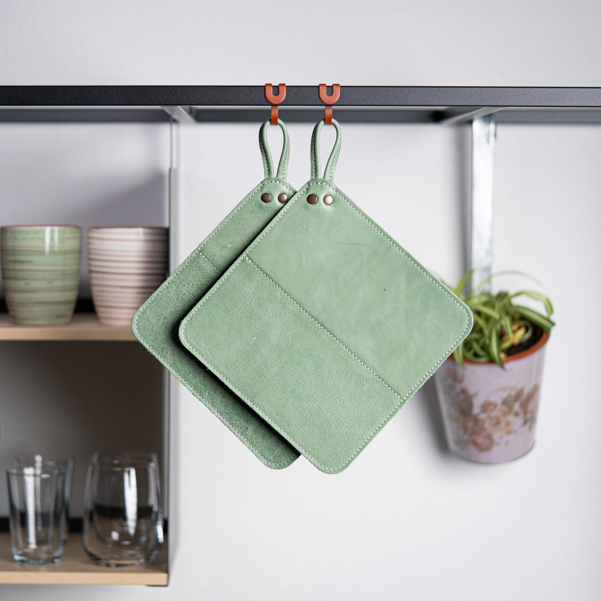 Leather potholders