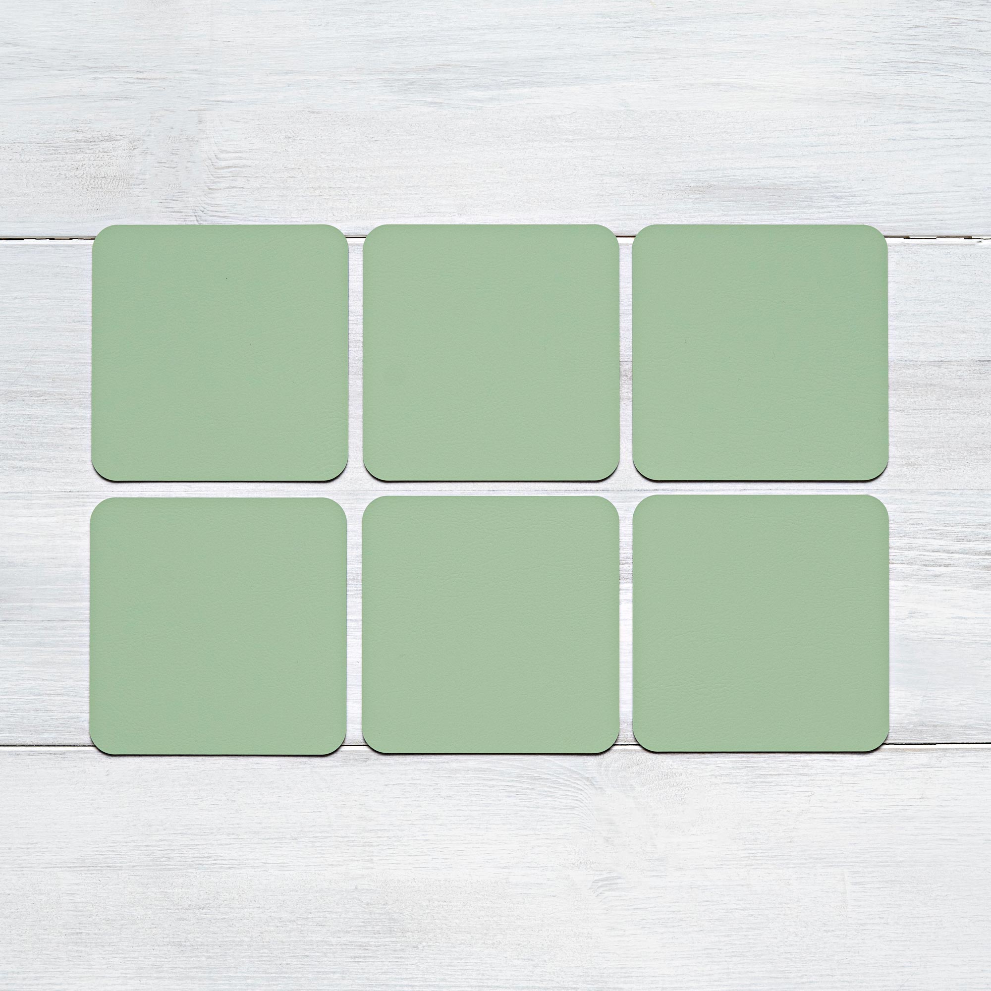 Recycled Leather Square Coasters (6 pcs.)
