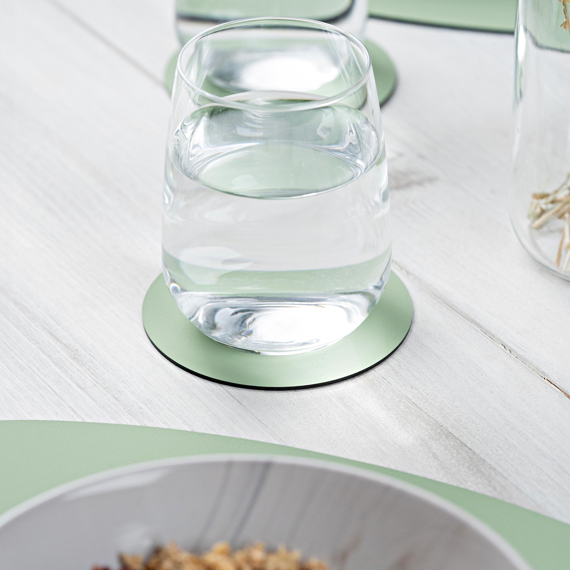 Recycled Leather Round Coasters (6 pcs.)