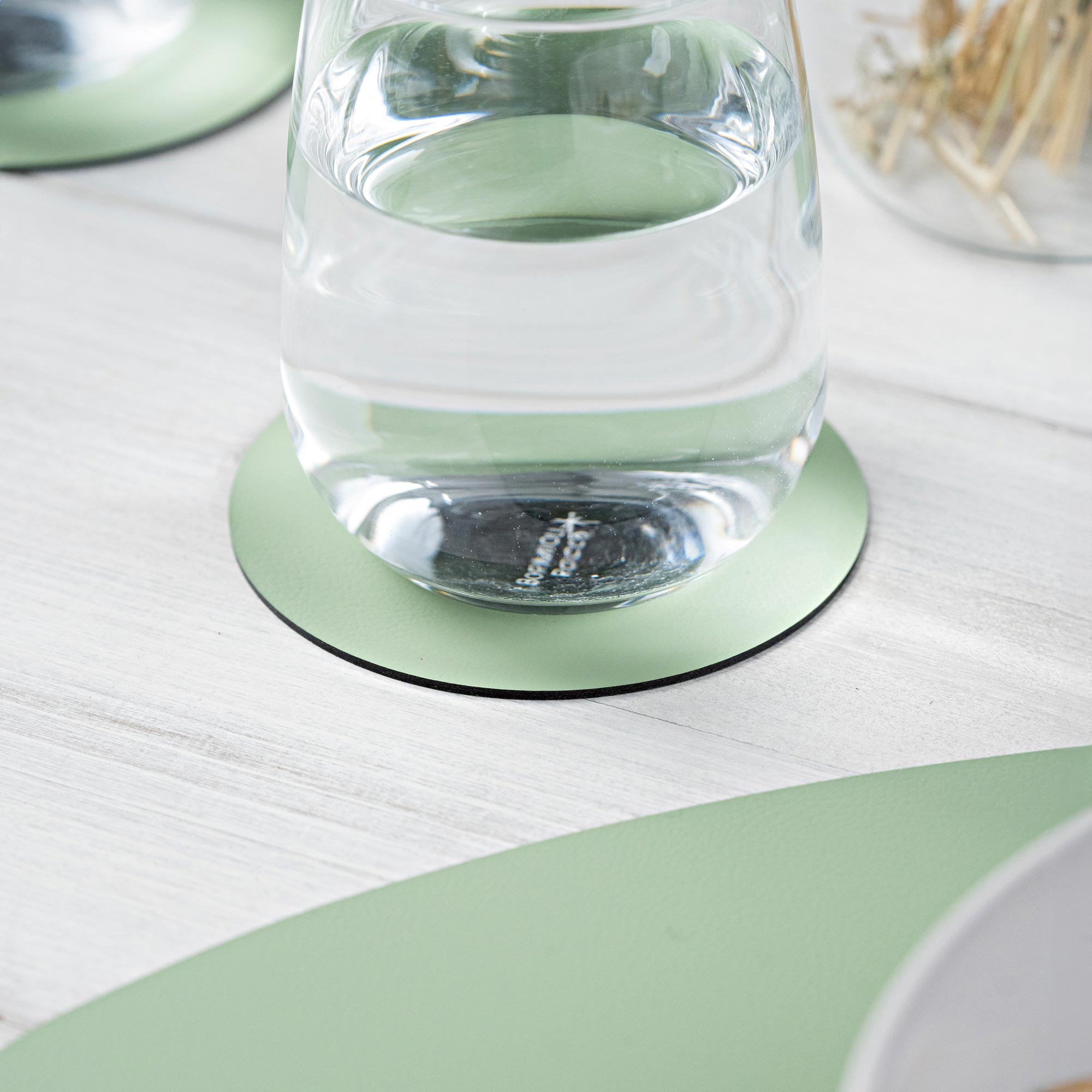 Recycled Leather Round Coasters (6 pcs.)