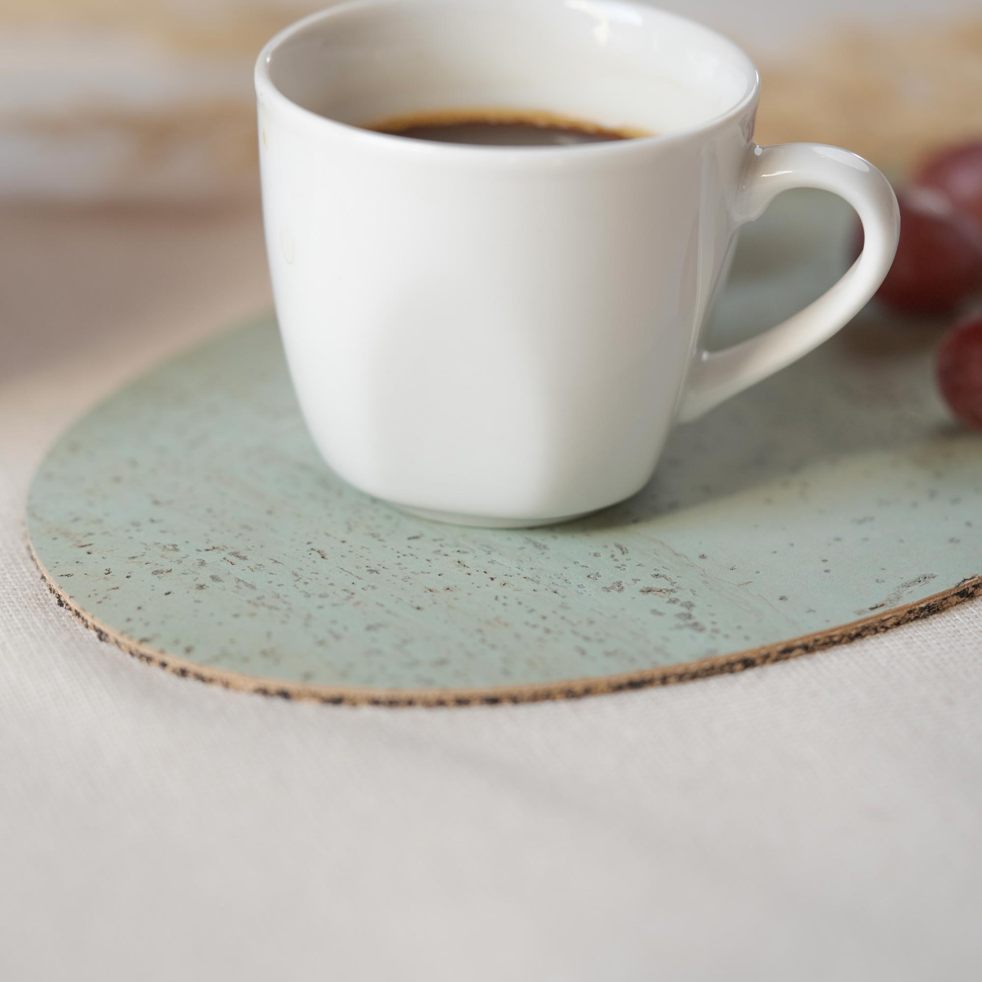 Cork dessert coasters