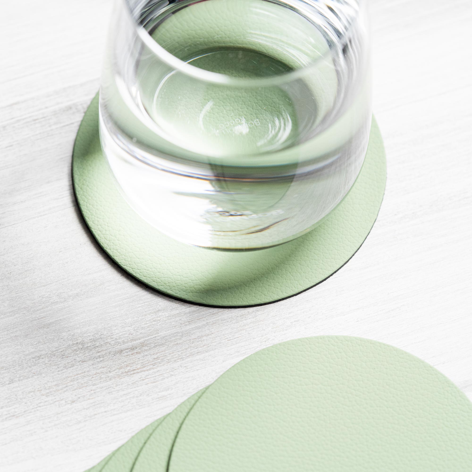 Recycled Leather Round Coasters (6 pcs.)
