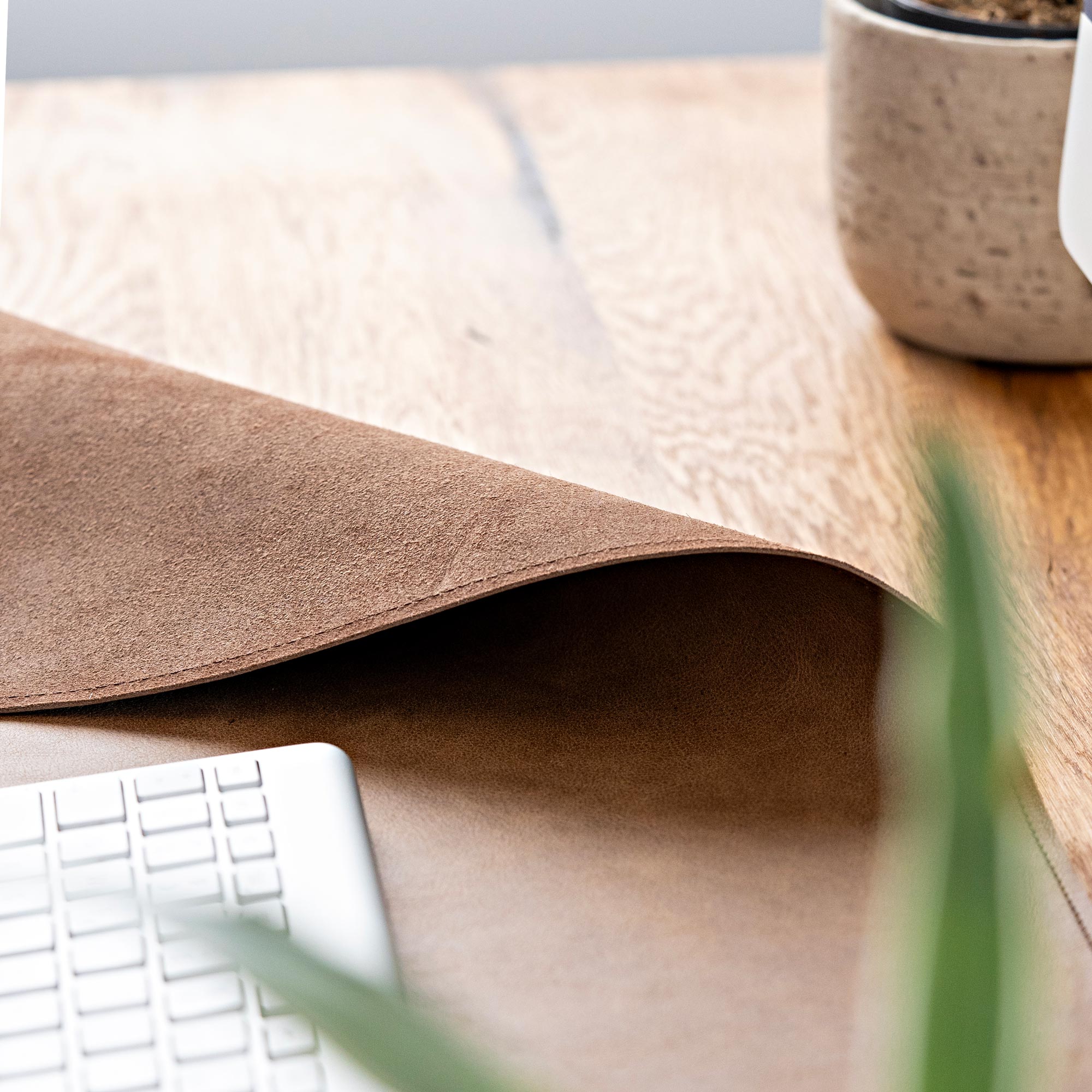 Desk pad leather natural