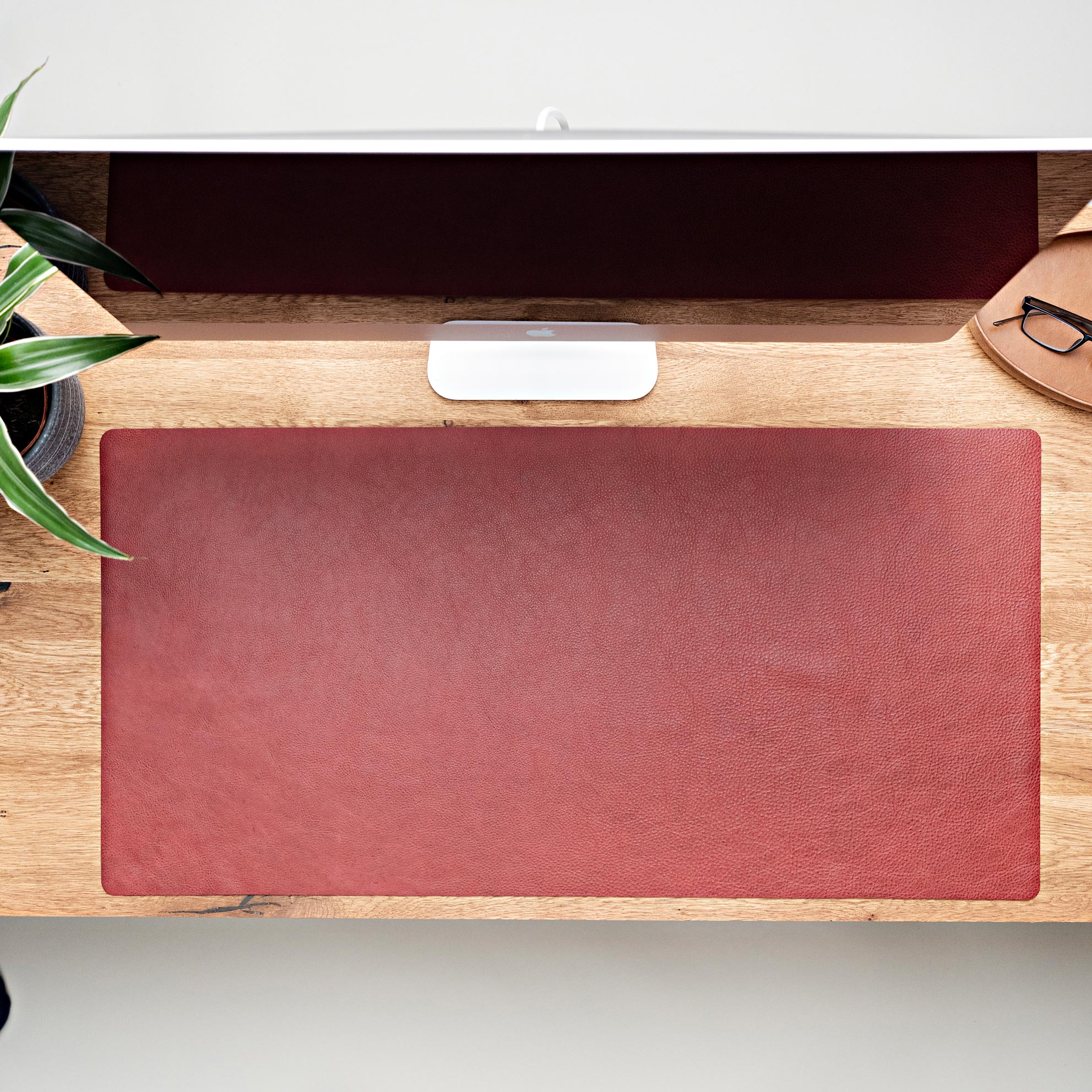 Desk pad leather natural