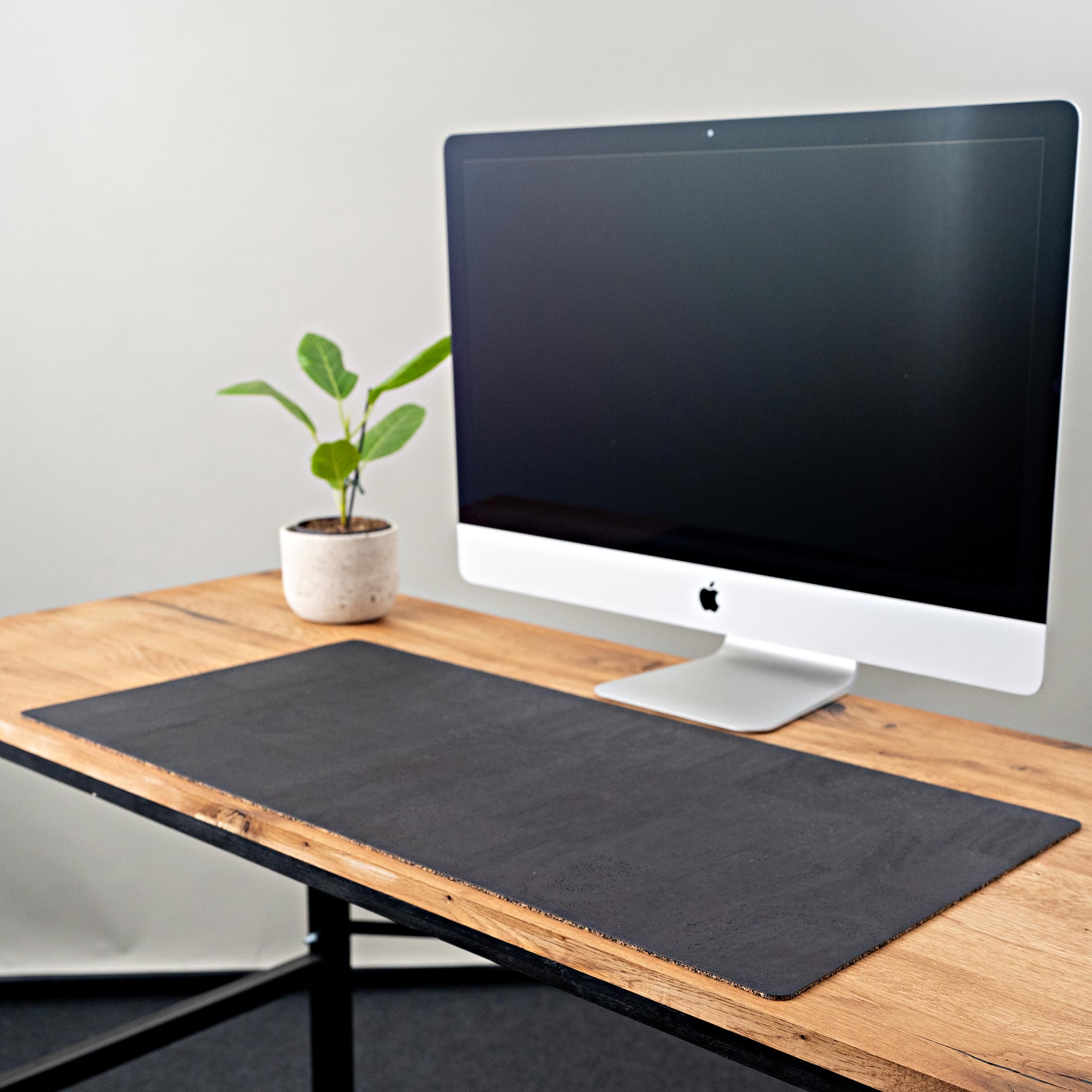 Schwarze Kork Schreibtischunterlage