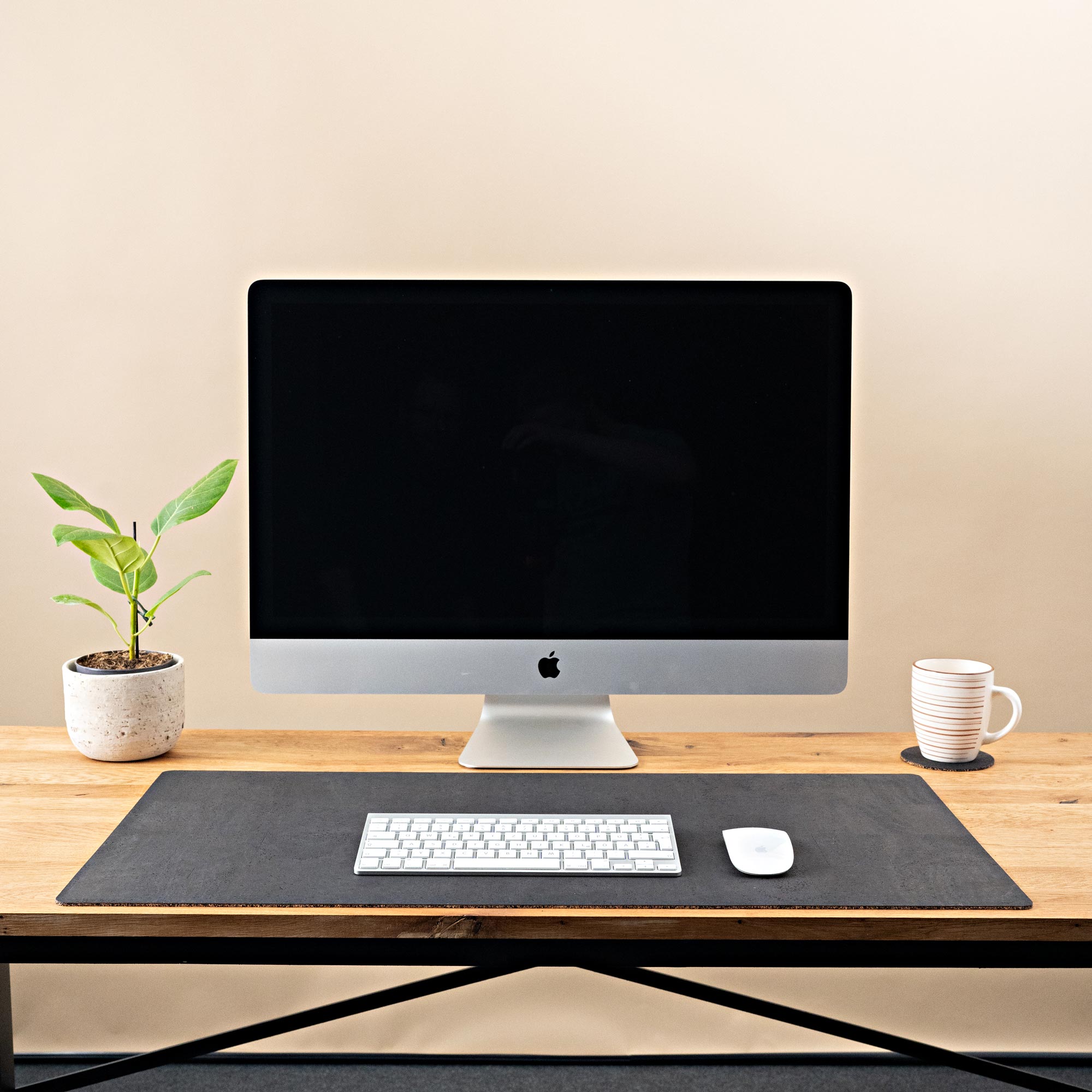 Kork Schreibtischunterlage mit Maus und tastatur