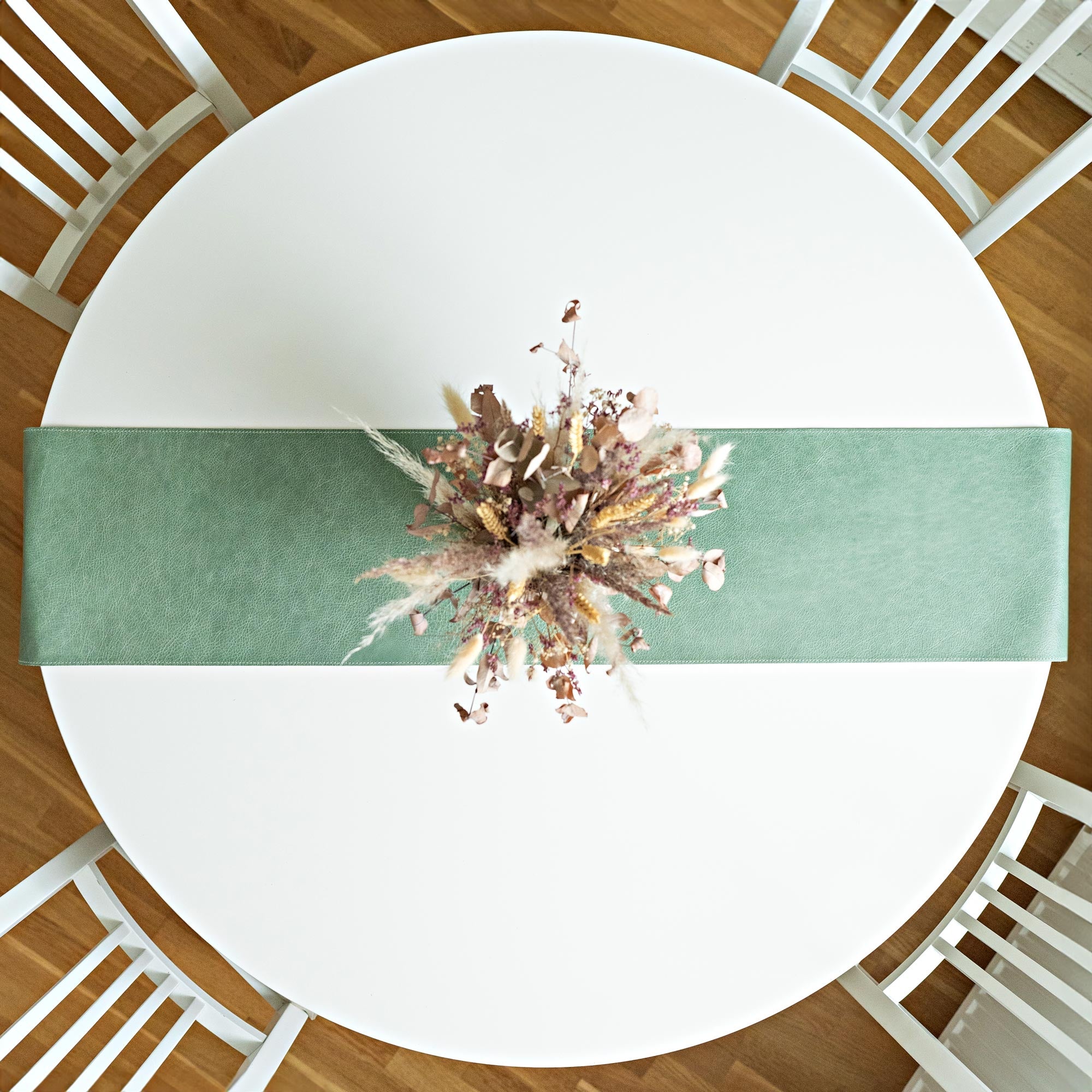 Genuine leather table runner