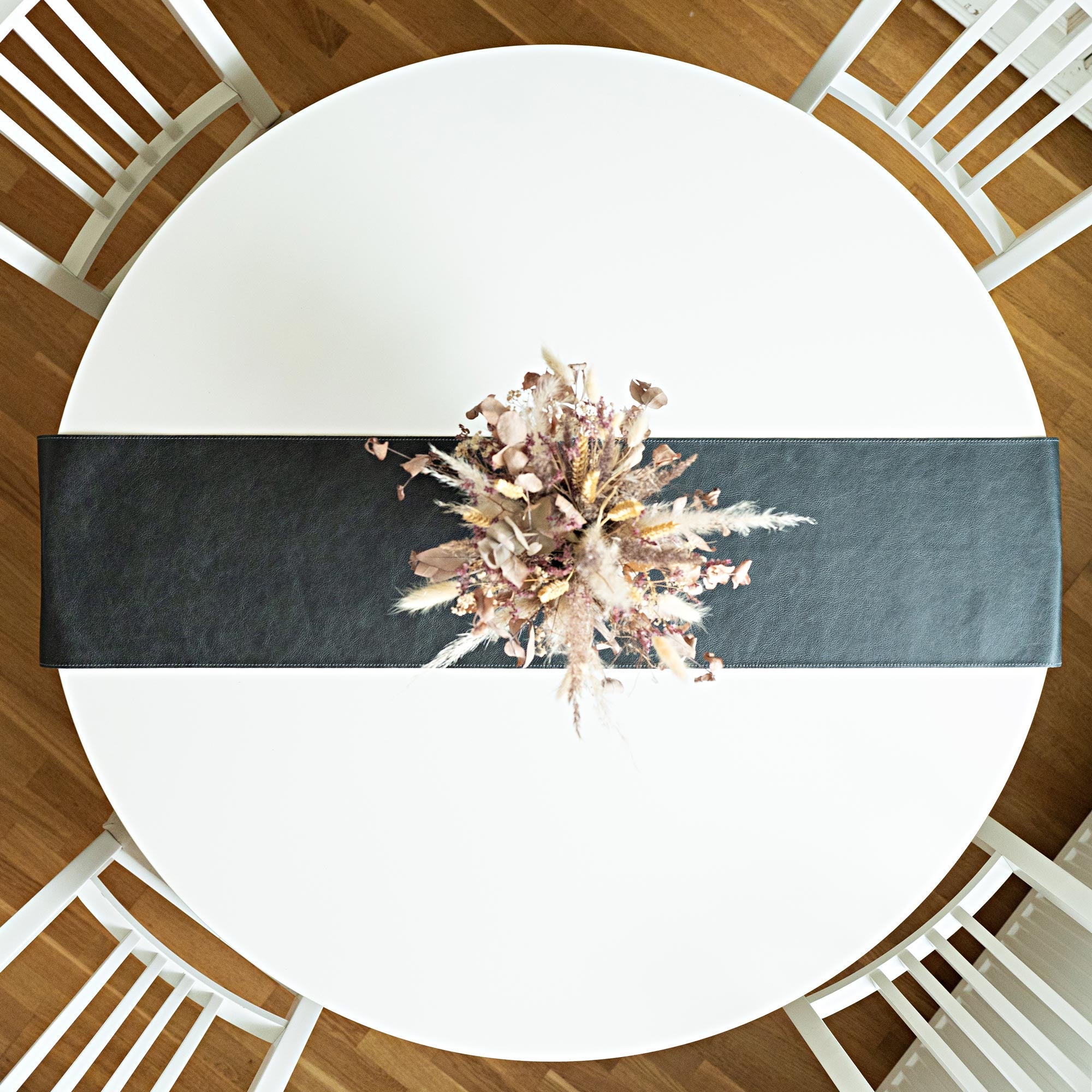 Genuine leather table runner