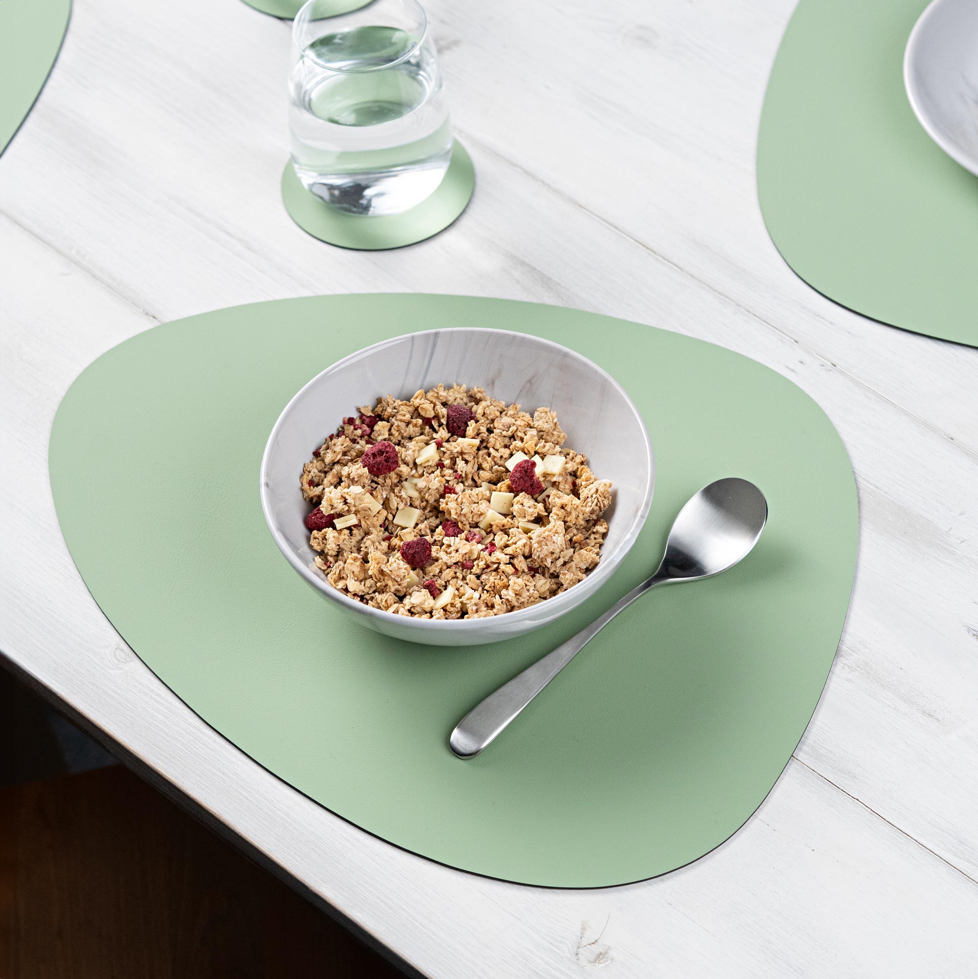 Recycled leather placemat "Organic"