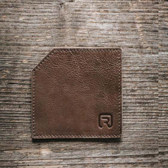 Genuine leather glass coasters "Design" 6 pieces