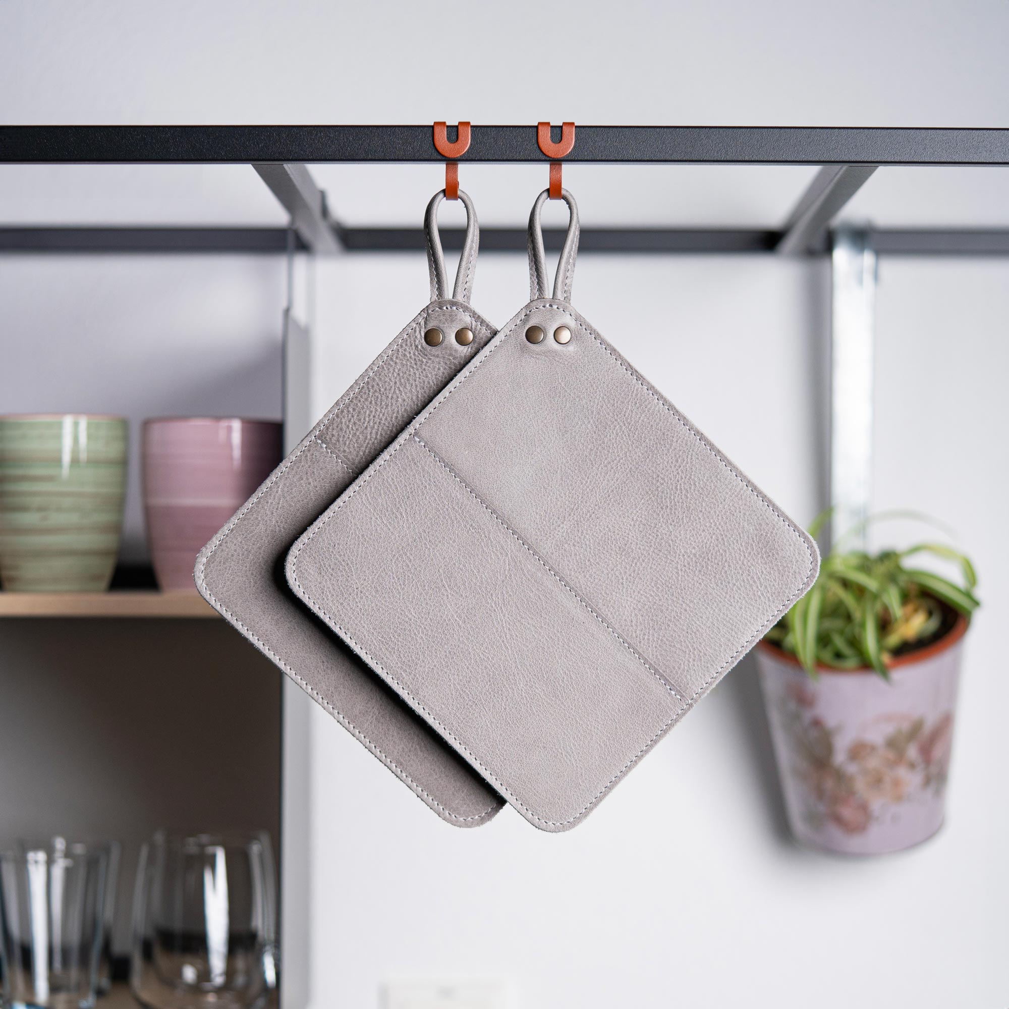 Leather potholders